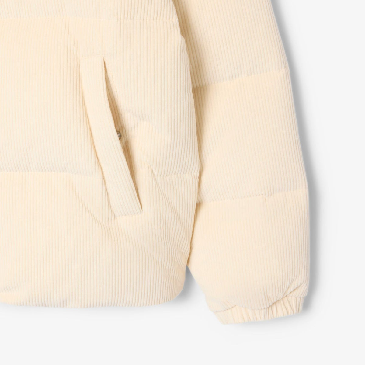 Lacoste Corduroy Down Puffer Off White