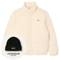 Lacoste Corduroy Down Puffer Off White