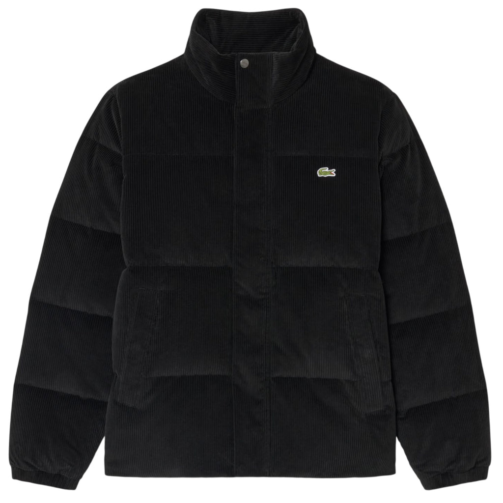 Lacoste Corduroy Down Puffer Zwart