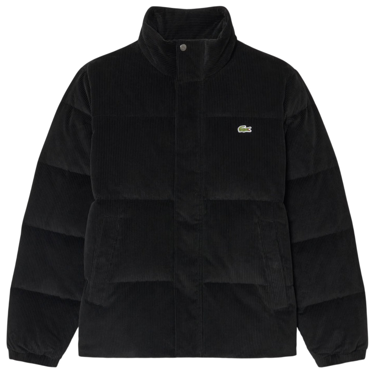 Lacoste Corduroy Down Puffer Zwart