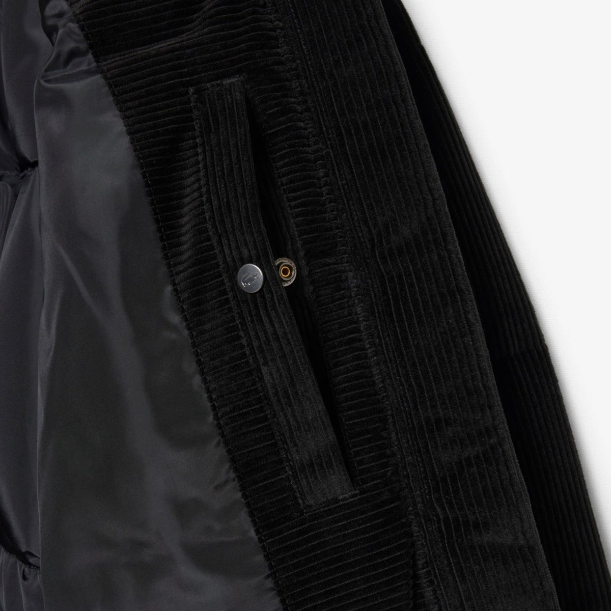 Lacoste Corduroy Down Puffer Zwart