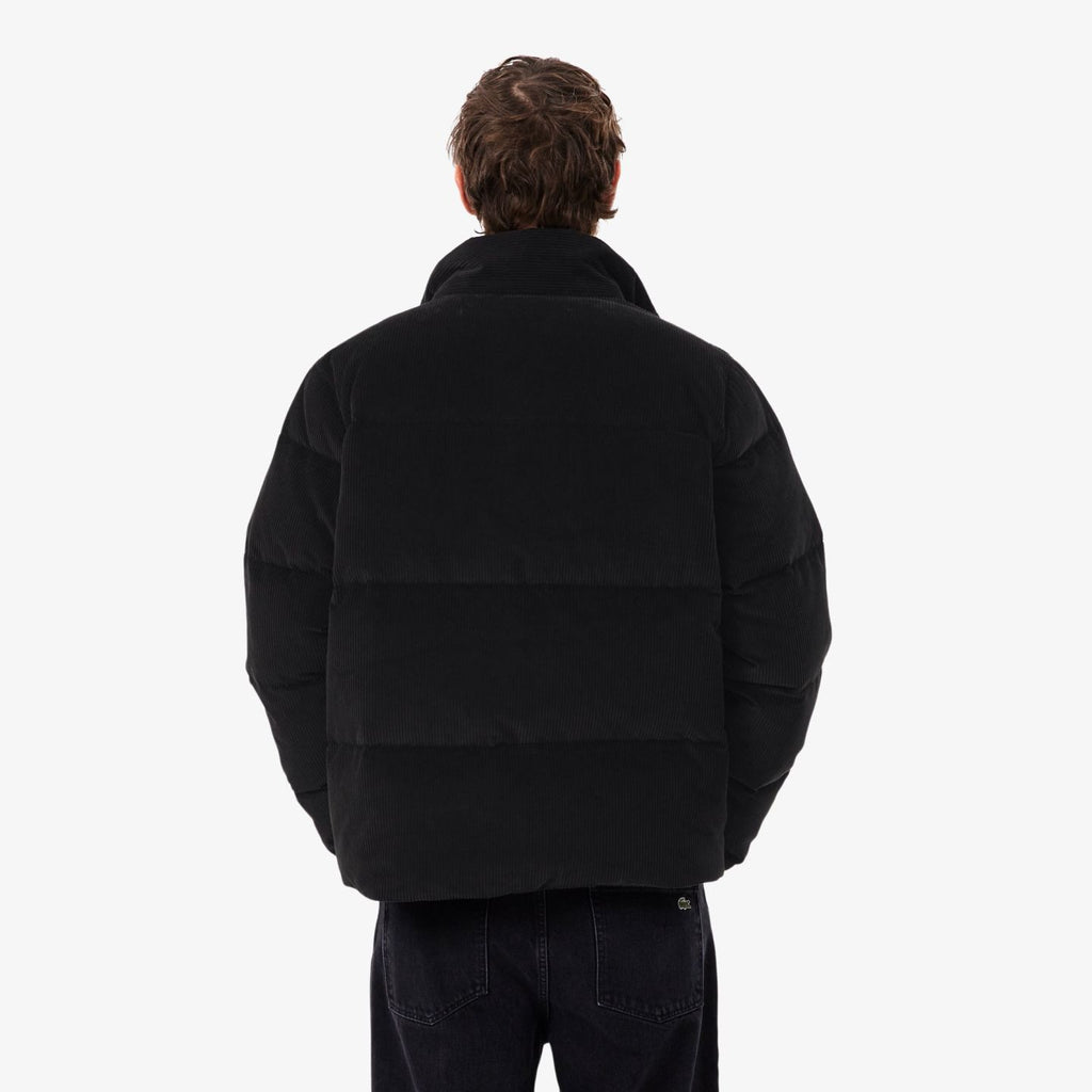 Lacoste Corduroy Down Puffer Zwart