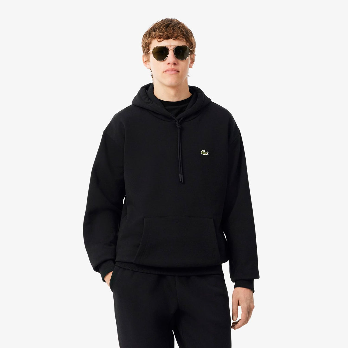 Lacoste Fleece Hoodie Zwart