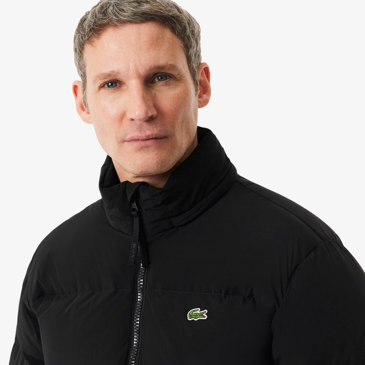 Lacoste Hooded Down Puffer Zwart