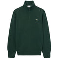 Lacoste Knitted Half Zip Sweater Donker Groen