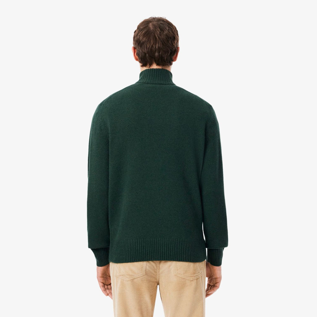 Lacoste Knitted Half Zip Sweater Donker Groen