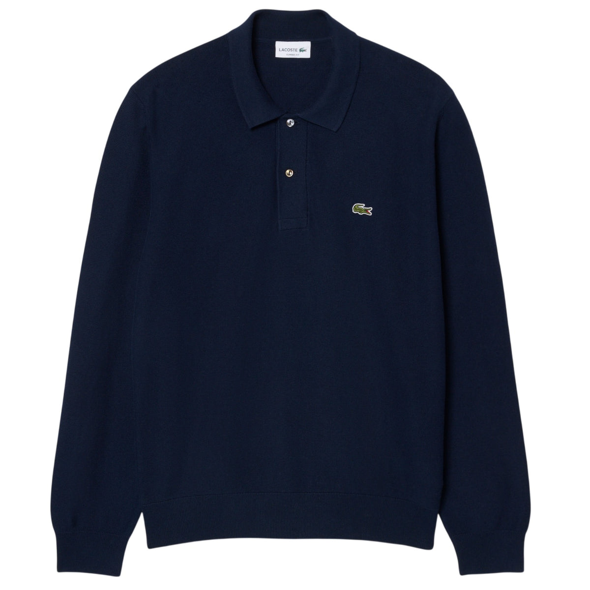 Lacoste Knitted Longsleeve Polo Navy