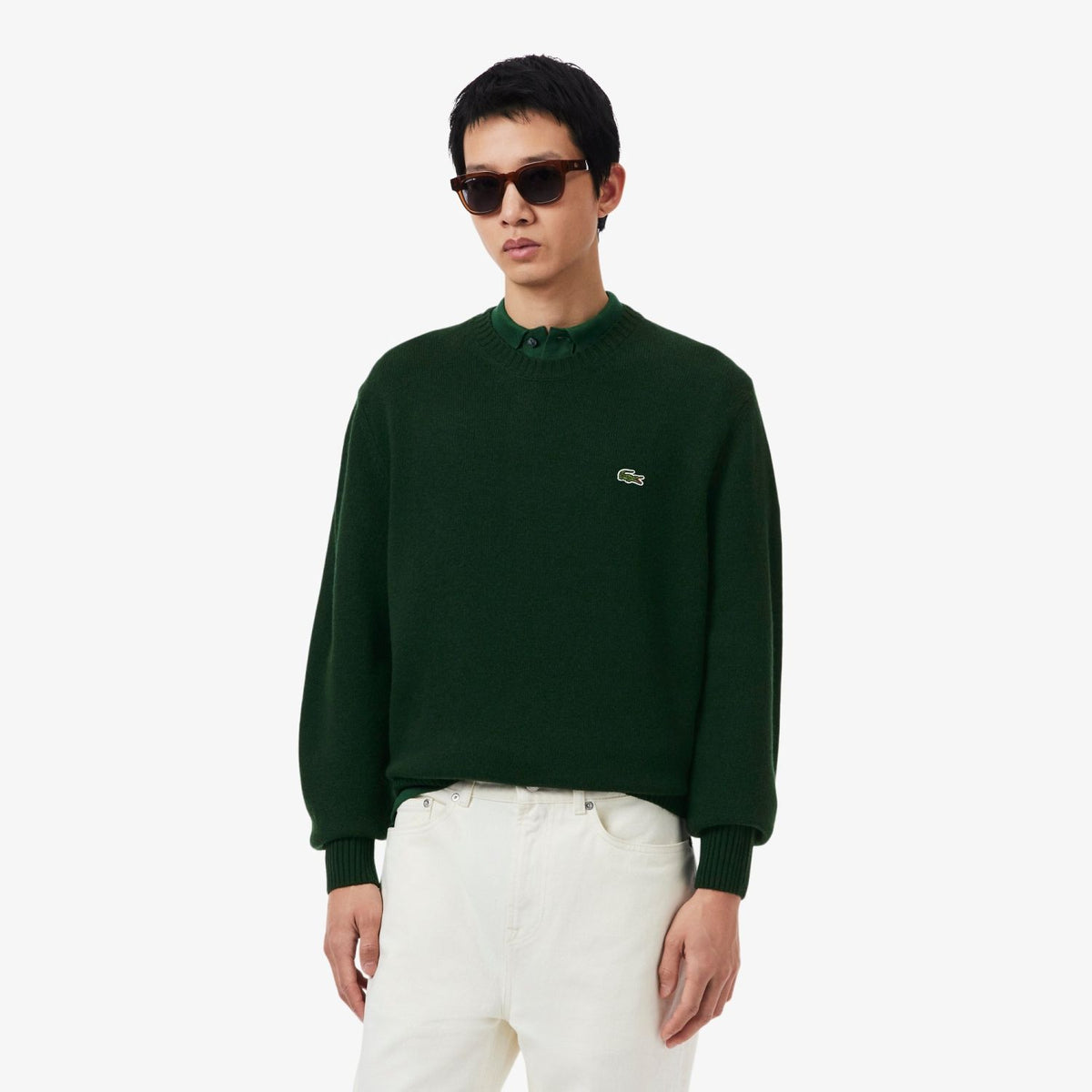 Lacoste Knitted Sweater Donker Groen