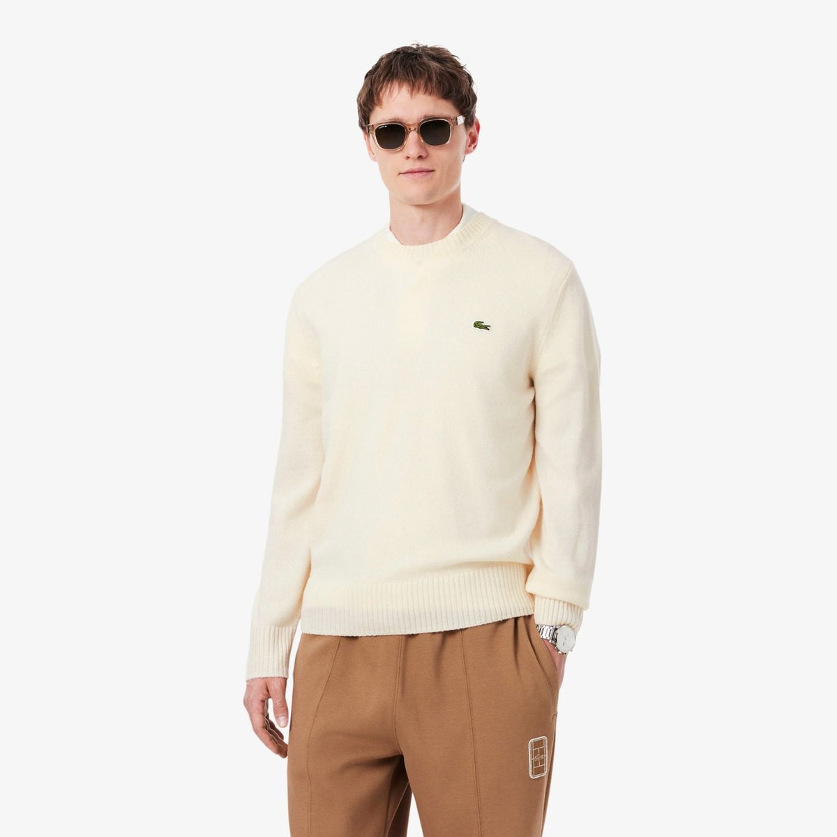 Lacoste Knitted Sweater Off White