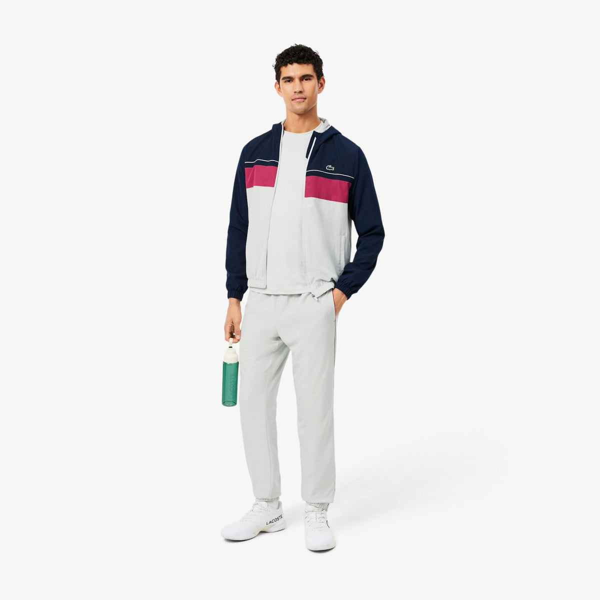 Lacoste Monogram Trainingspak Wit/Navy