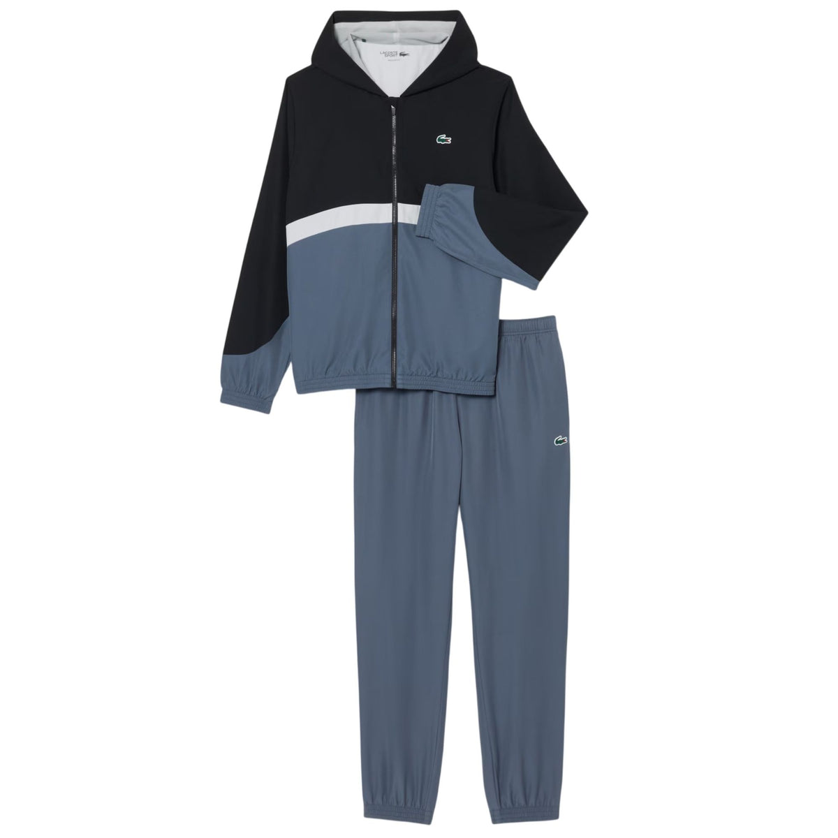 Lacoste Printed Colour-Block Trainingspak Zwart/Grijs