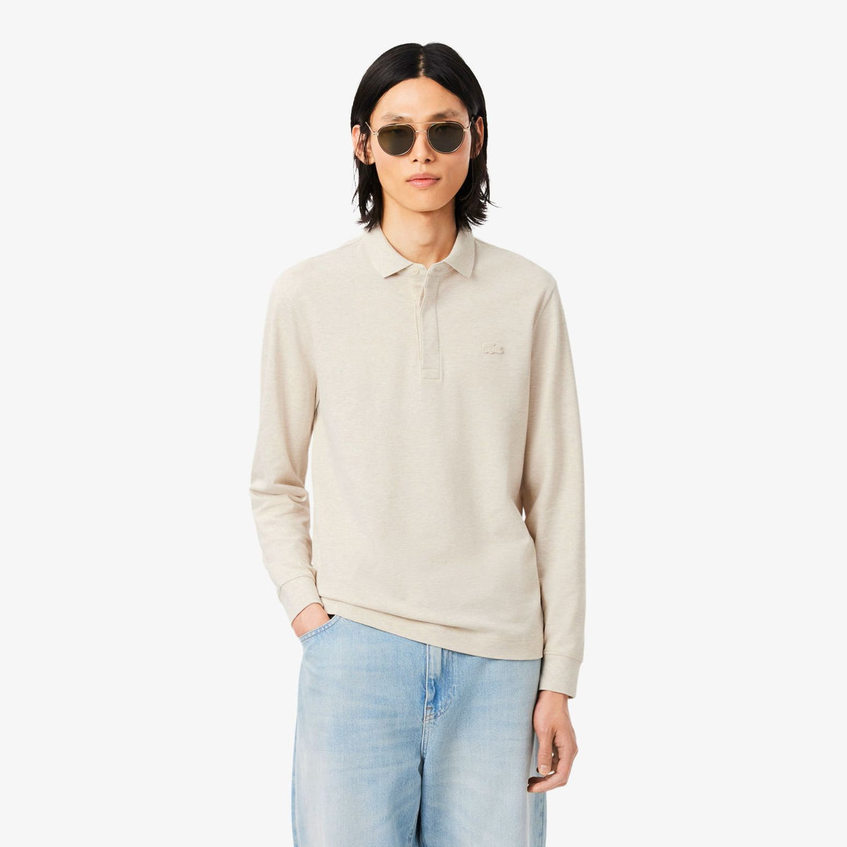 Lacoste Smart Paris Longsleeve Polo Beige