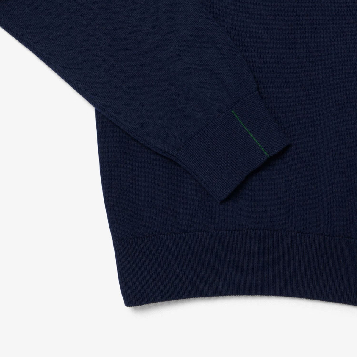 Lacoste Zipped High Neck Cotton Sweater Navy