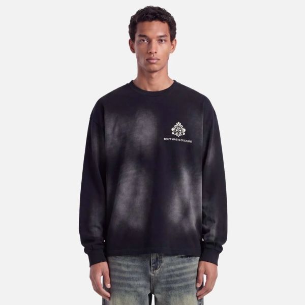 Don’t Waste Culture Fade Longsleeve T-shirt Zwart