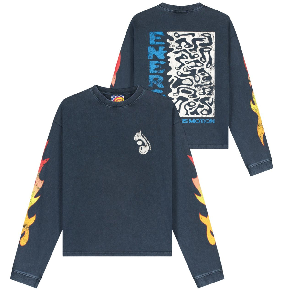 Lovelee Dae Frankie Energy Longsleeve T-shirt Donker Blauw