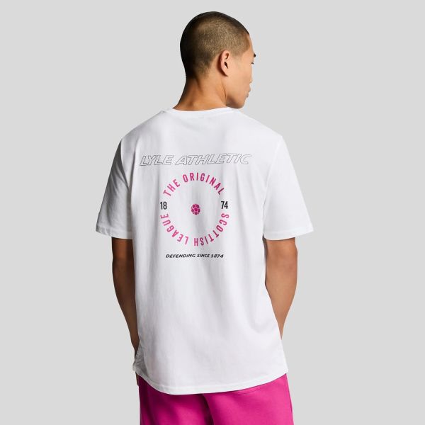 Lyle & Scott Athletic Graphic T-shirt Wit/Paars