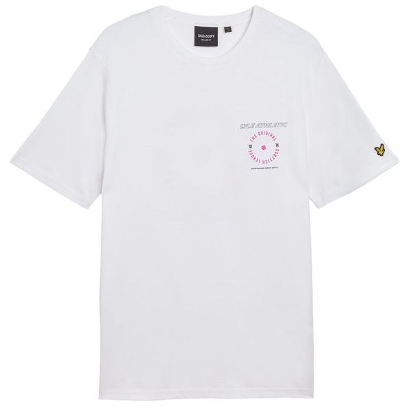 Lyle & Scott Athletic Graphic T-shirt Wit/Paars