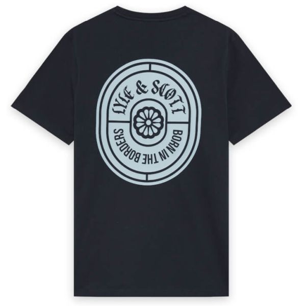 Lyle & Scott Borders Label Graphic T-shirt Navy