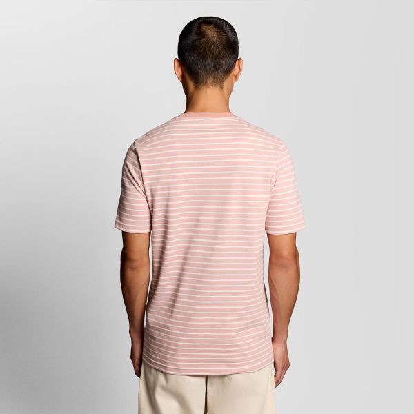 Lyle & Scott Breton T-shirt Roze/Wit