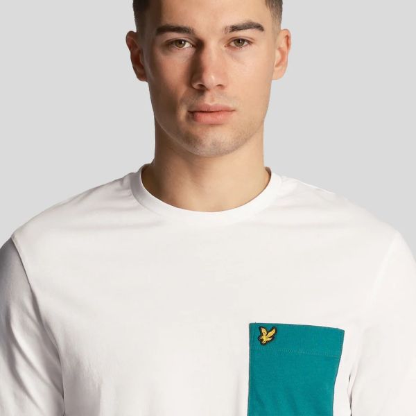 Lyle & Scott Contrast Pocket T-shirt Wit