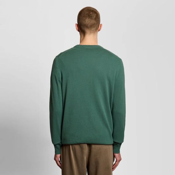 Lyle & Scott Cotton Crewneck Sweater Donker Groen