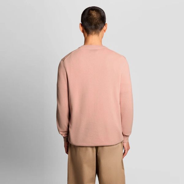 Lyle & Scott Cotton Crewneck Sweater Peach