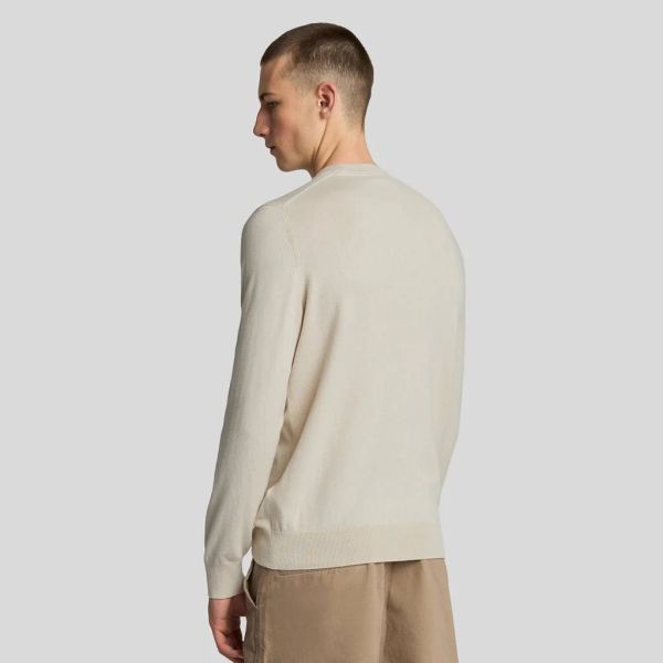 Lyle & Scott Cotton Merino Sweater Beige
