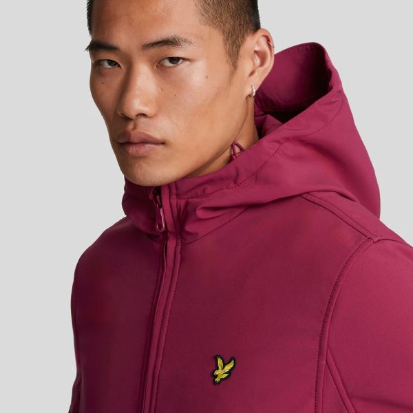 Lyle & Scott Fleece Back Softshell Jack Bordeaux
