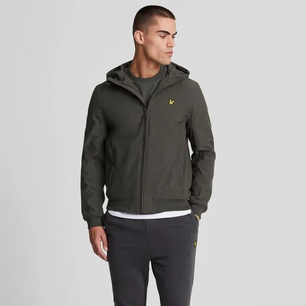 Lyle & Scott Fleece Back Softshell Jack Antraciet