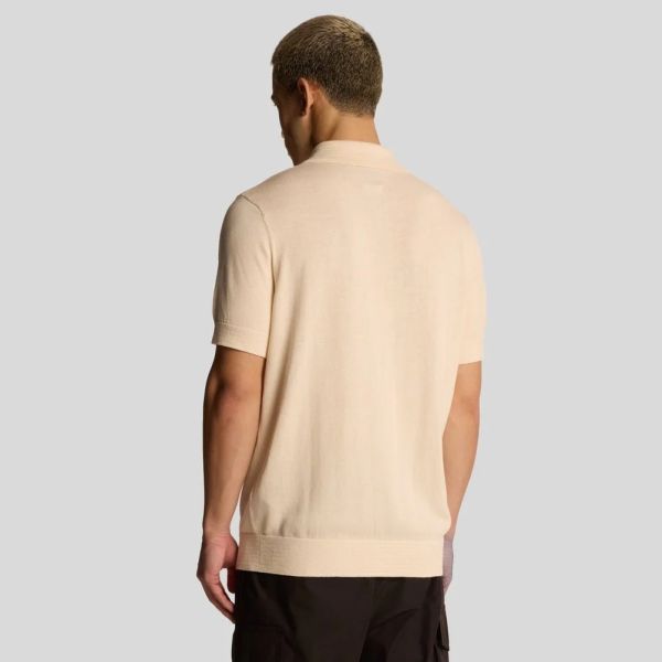 Lyle & Scott Hemp Knitted Overhemd Off White