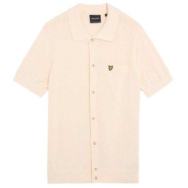 Lyle & Scott Hemp Knitted Overhemd Off White