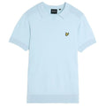 Lyle & Scott Herringbone Knitted Polo Licht Blauw