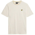 Lyle & Scott Linen Blend Breton T-shirt Beige/Wit