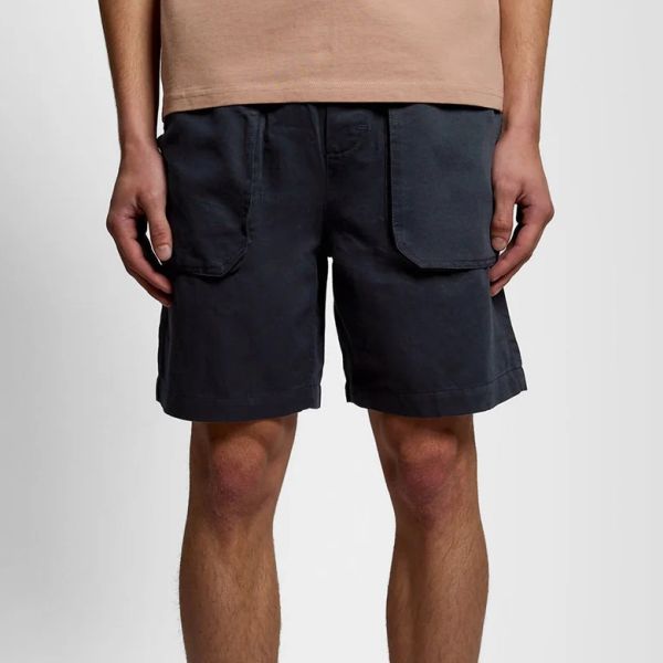 Lyle & Scott Linen Blend Korte Broek Navy