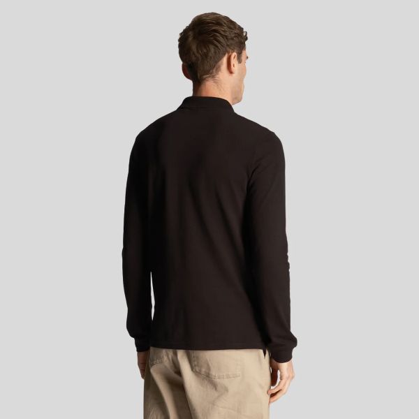 Lyle & Scott Longsleeve Polo Zwart