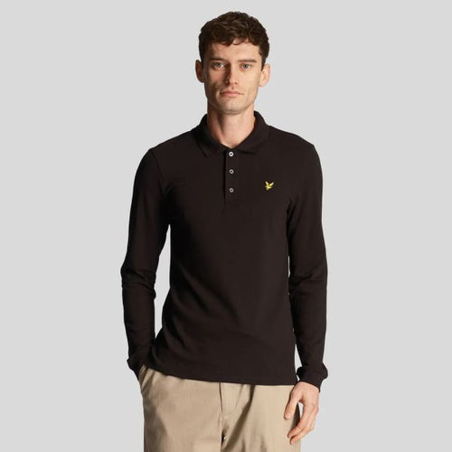 Lyle & Scott Longsleeve Polo Zwart