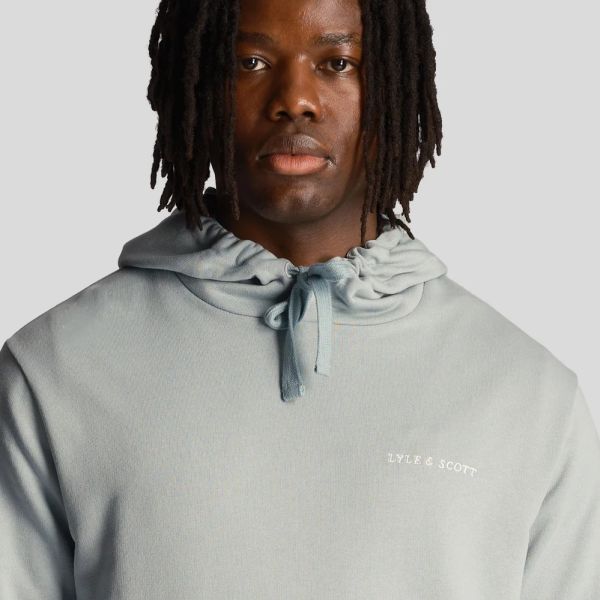 Lyle & Scott Loopback Embroidered Hoodie Blauw