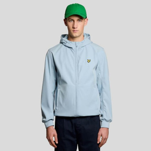 Lyle & Scott Mesh Back Softshell Jack Licht Blauw