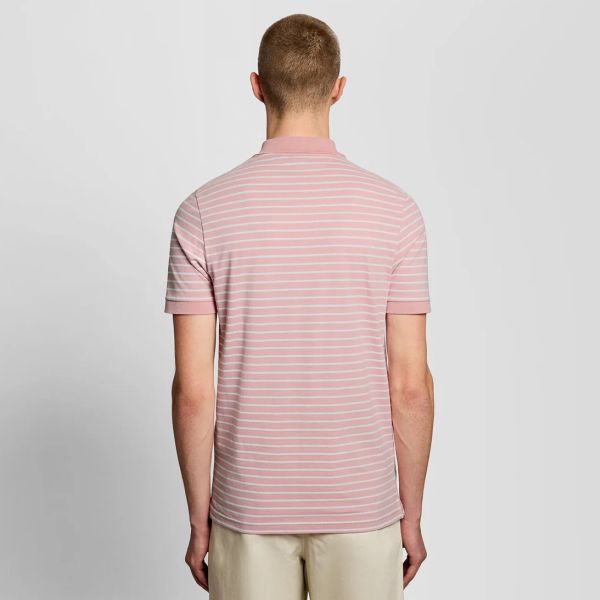 Lyle & Scott Pique Breton Polo Roze/Wit