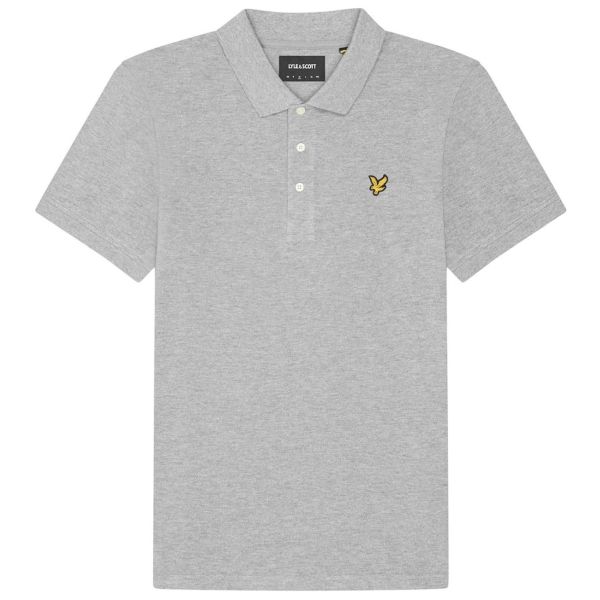Lyle & Scott Plain Polo Licht Grijs