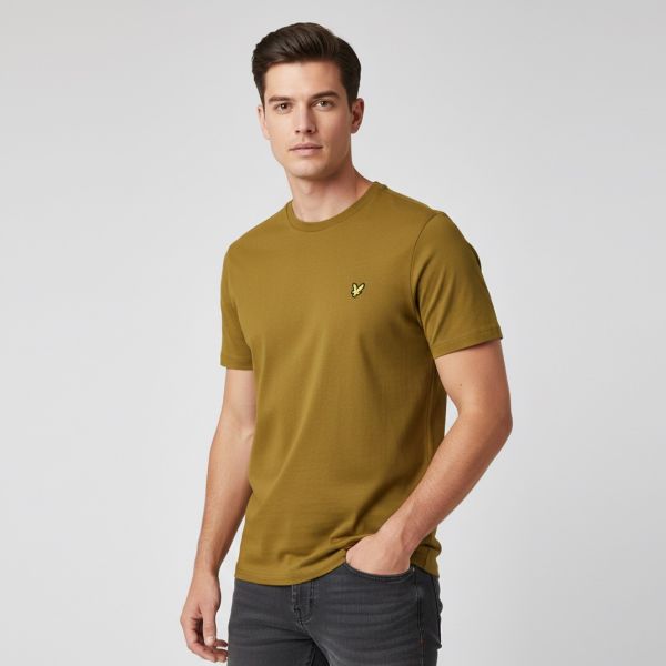 Lyle & Scott Plain T-shirt Donker Groen