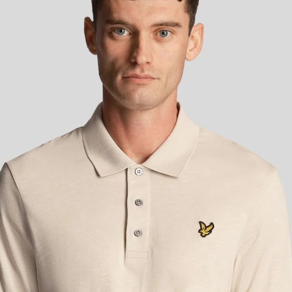 Lyle & Scott Slub Polo Beige