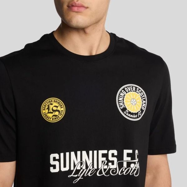 Lyle & Scott Sunnies FC Graphic T-shirt Zwart