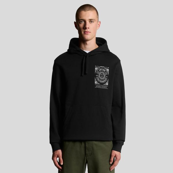 Lyle & Scott Sunshine Inn Graphic Hoodie Zwart