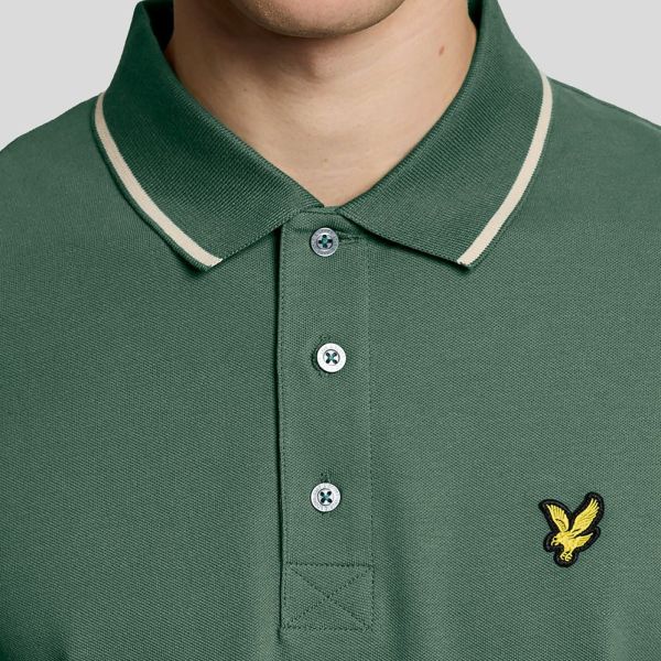 Lyle & Scott Tipped Polo Donker Groen