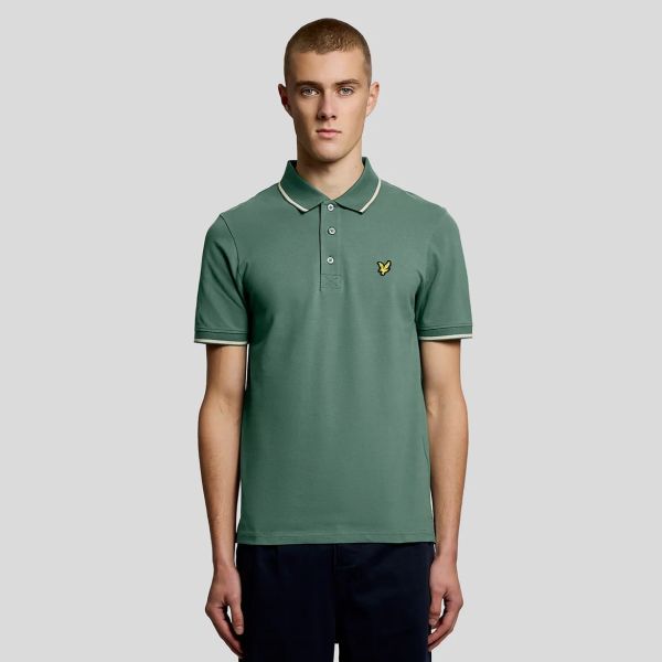 Lyle & Scott Tipped Polo Donker Groen