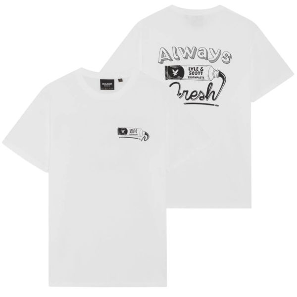 Lyle & Scott Toothpaste Graphic T-shirt Wit