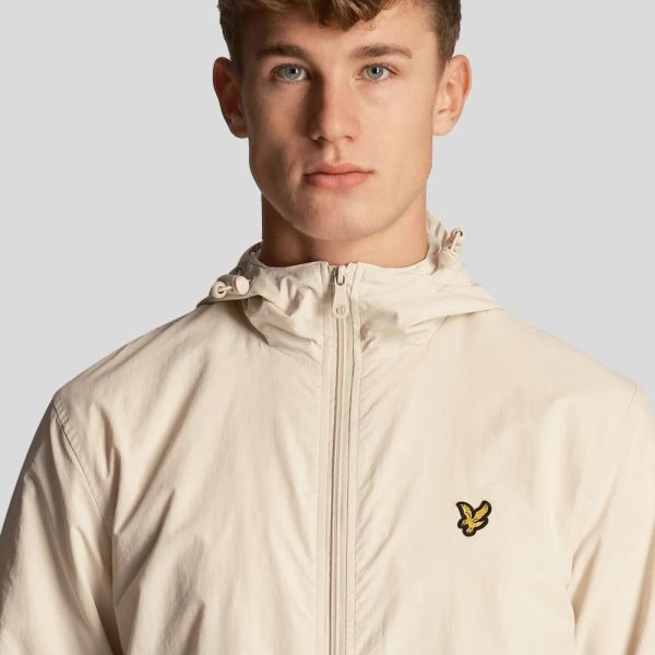 Lyle & Scott Zip Through Hooded Jack Beige