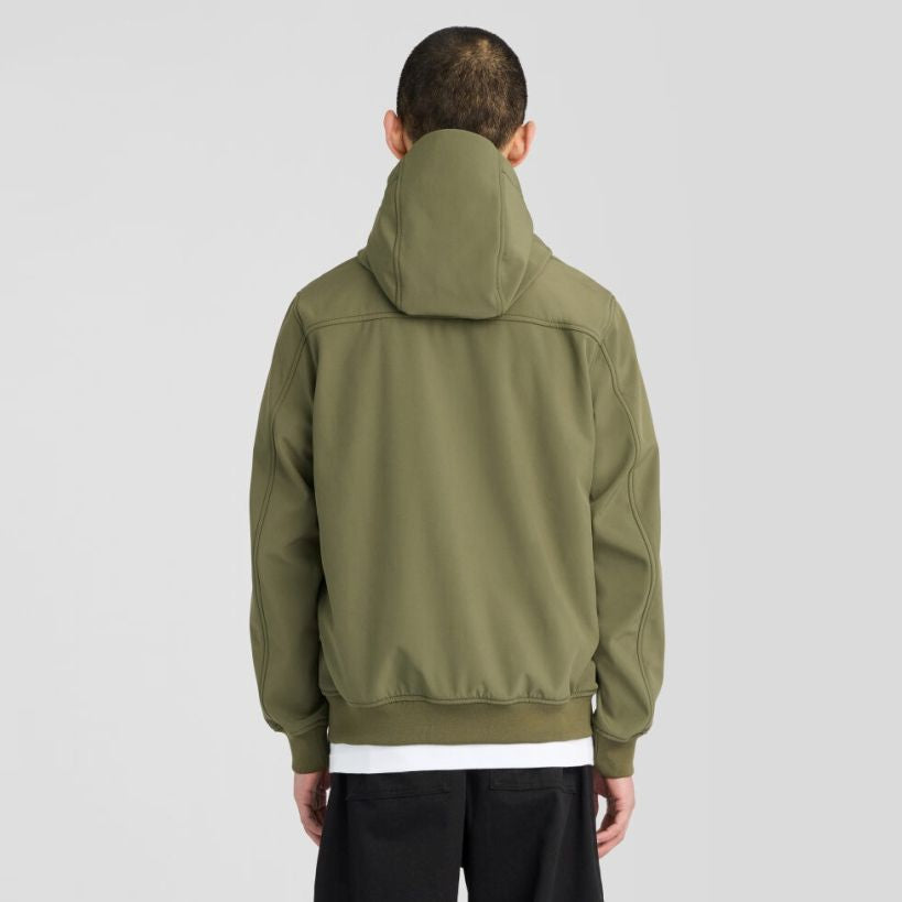 Lyle & Scott Fleece Back Softshell Jack Donker Groen