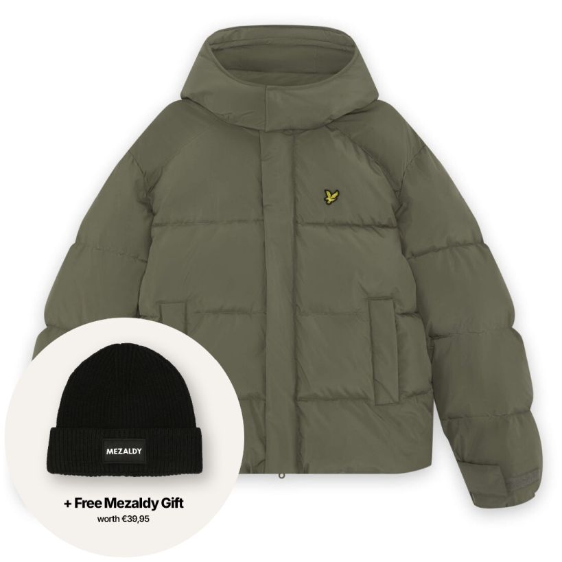 Lyle & Scott Hooded Puffer Donker Groen